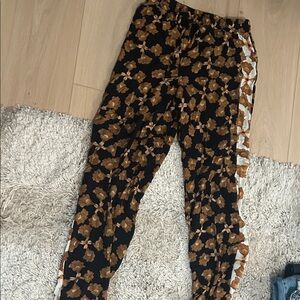 MINKPINK Black and Brown Print Pants